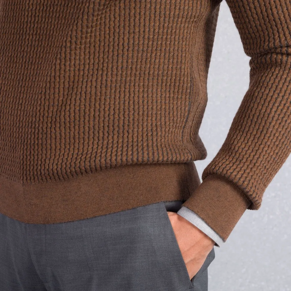 Outlet Zip Mockneck Sweater Mens Knitwear