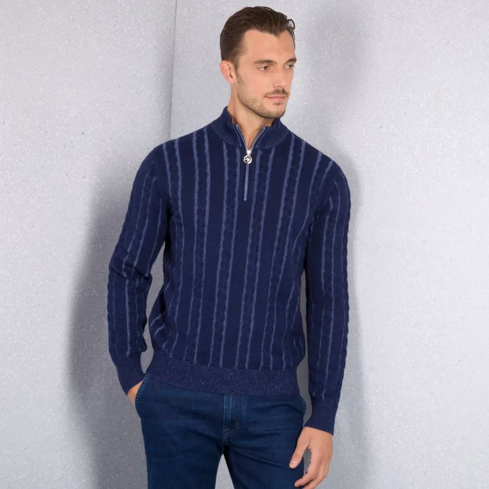 Clearance Zip Mockneck Sweater Mens Knitwear