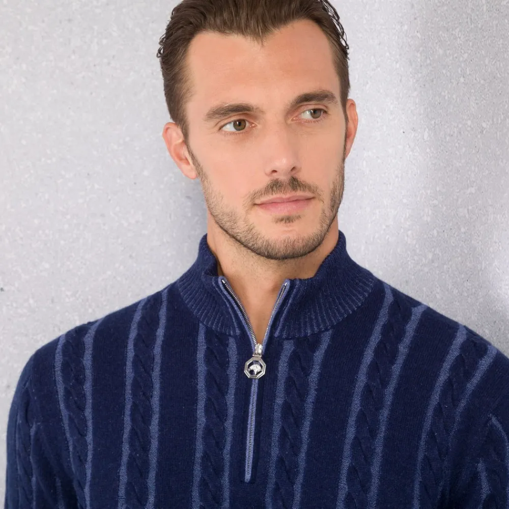 Clearance Zip Mockneck Sweater Mens Knitwear