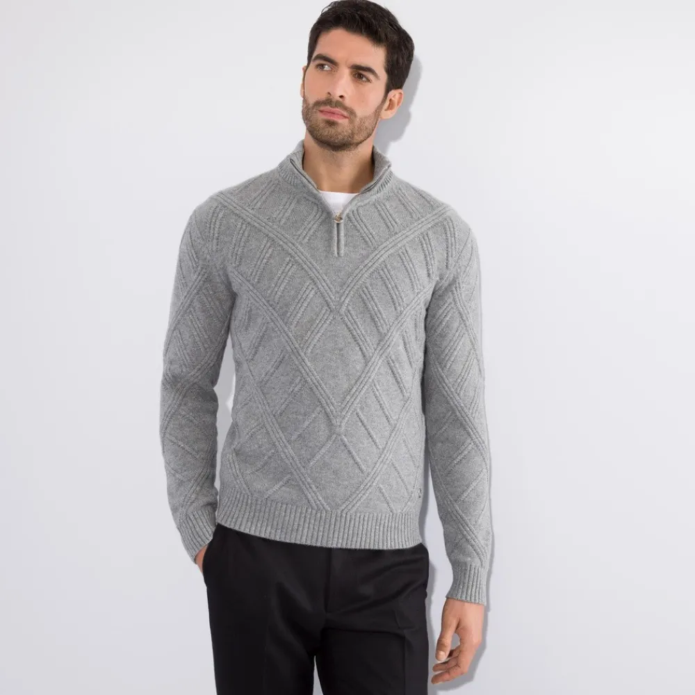 Shop Zip Mockneck Sweater Mens Knitwear