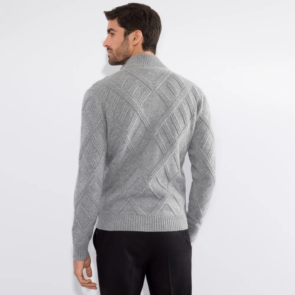 Shop Zip Mockneck Sweater Mens Knitwear