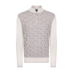Fashion Zip Mockneck Sweater Mens Knitwear