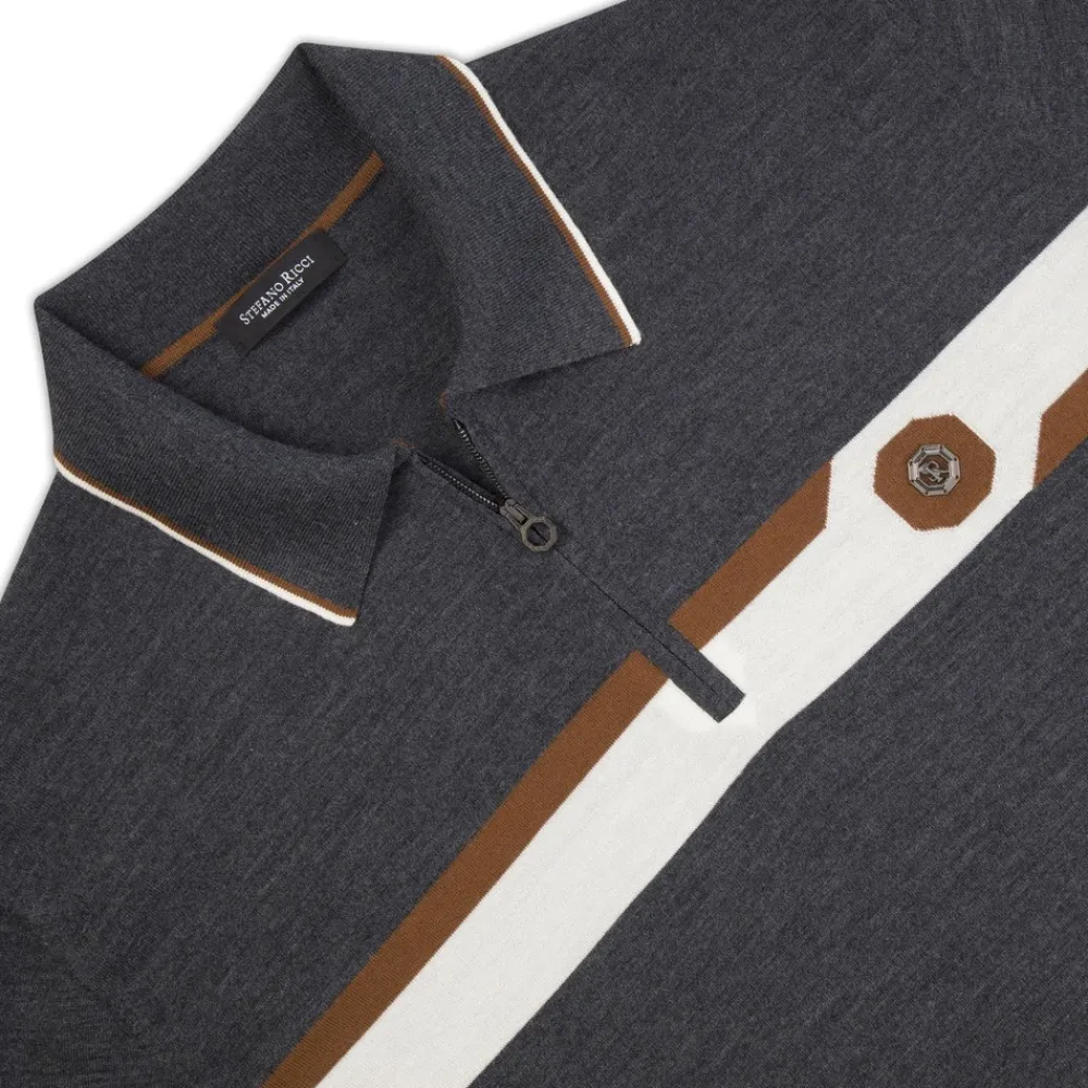 Discount Zip Polo Mens Knitwear