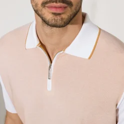 Fashion Zip Polo Mens Last Sizes