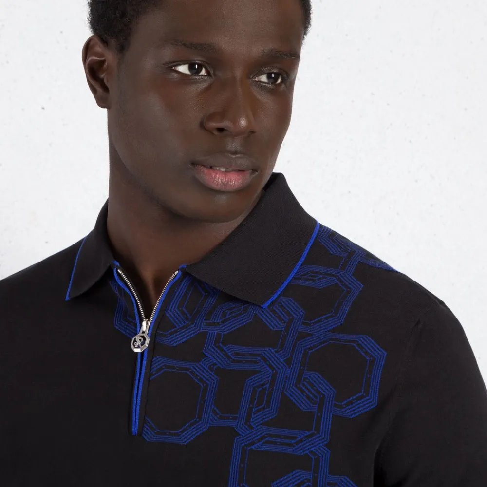 Discount Zip Polo Shirt Mens Knitwear