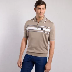 Shop Zip Polo Shirt Mens Knitwear