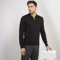 Shop Zip Polo Shirt Mens Knitwear