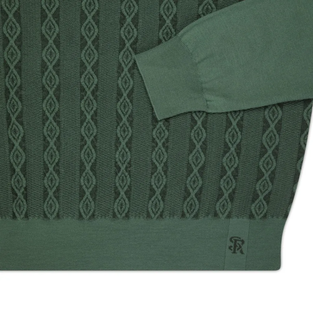 Fashion Zip Polo Shirt Mens Knitwear