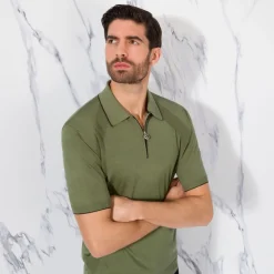 New Zip Polo Shirt Mens Last Sizes