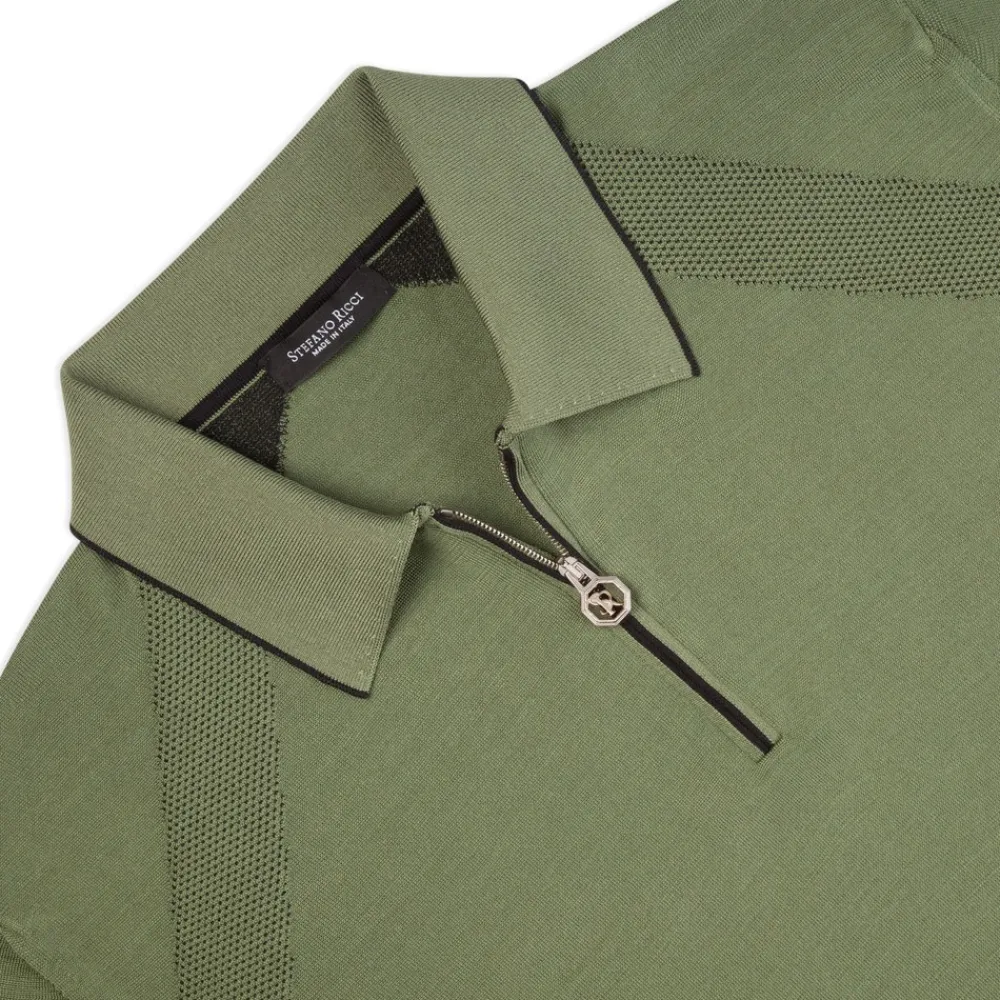 New Zip Polo Shirt Mens Last Sizes
