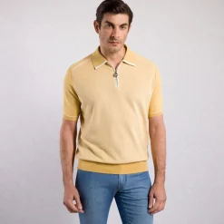 New Zip Polo Shirt Mens Knitwear