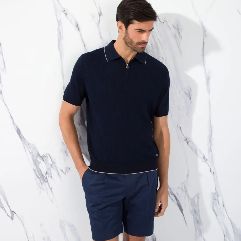 Clearance Zip Polo Shirt Mens Last Sizes