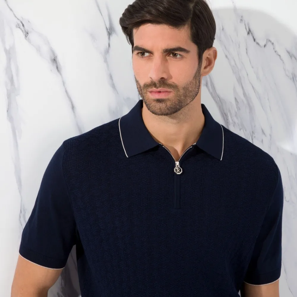 Clearance Zip Polo Shirt Mens Last Sizes