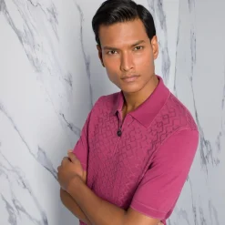 Outlet Zip Polo Shirt Mens Knitwear