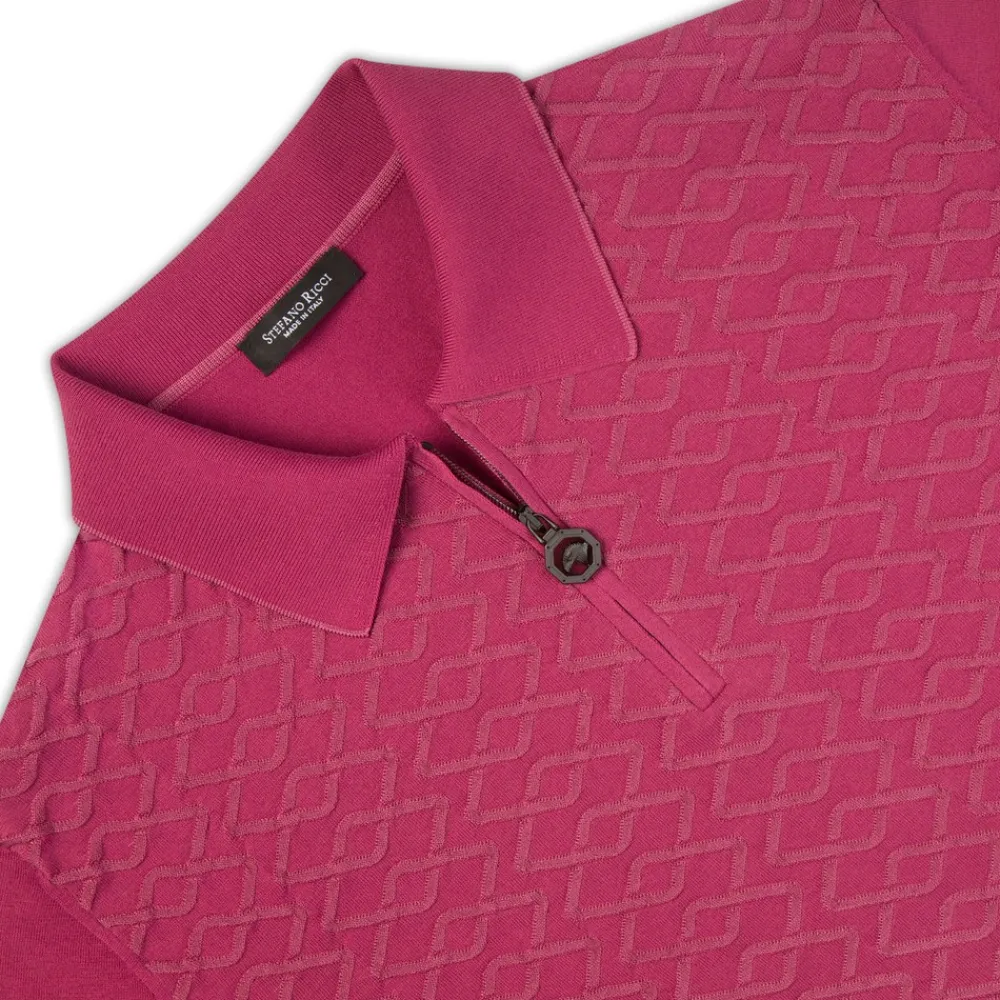 Outlet Zip Polo Shirt Mens Knitwear