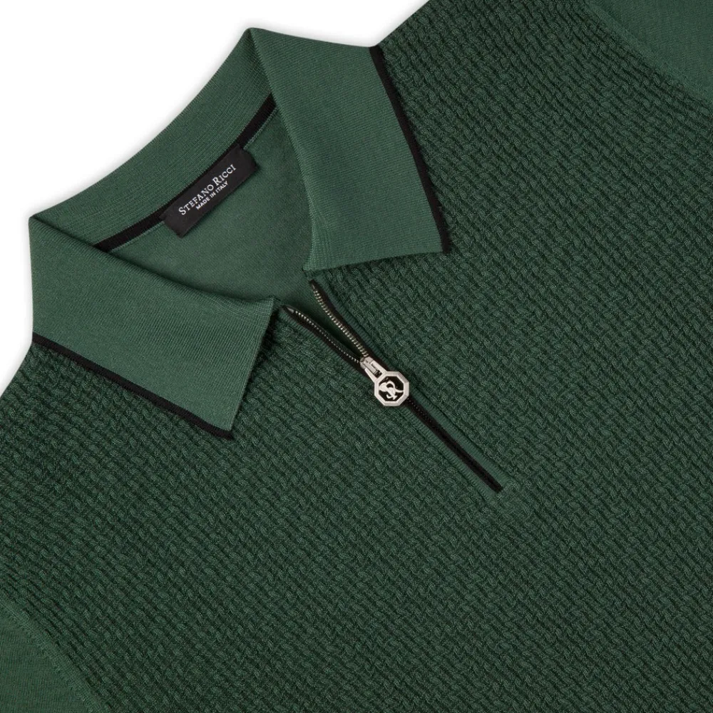 Flash Sale Zip Polo Shirt Mens Knitwear