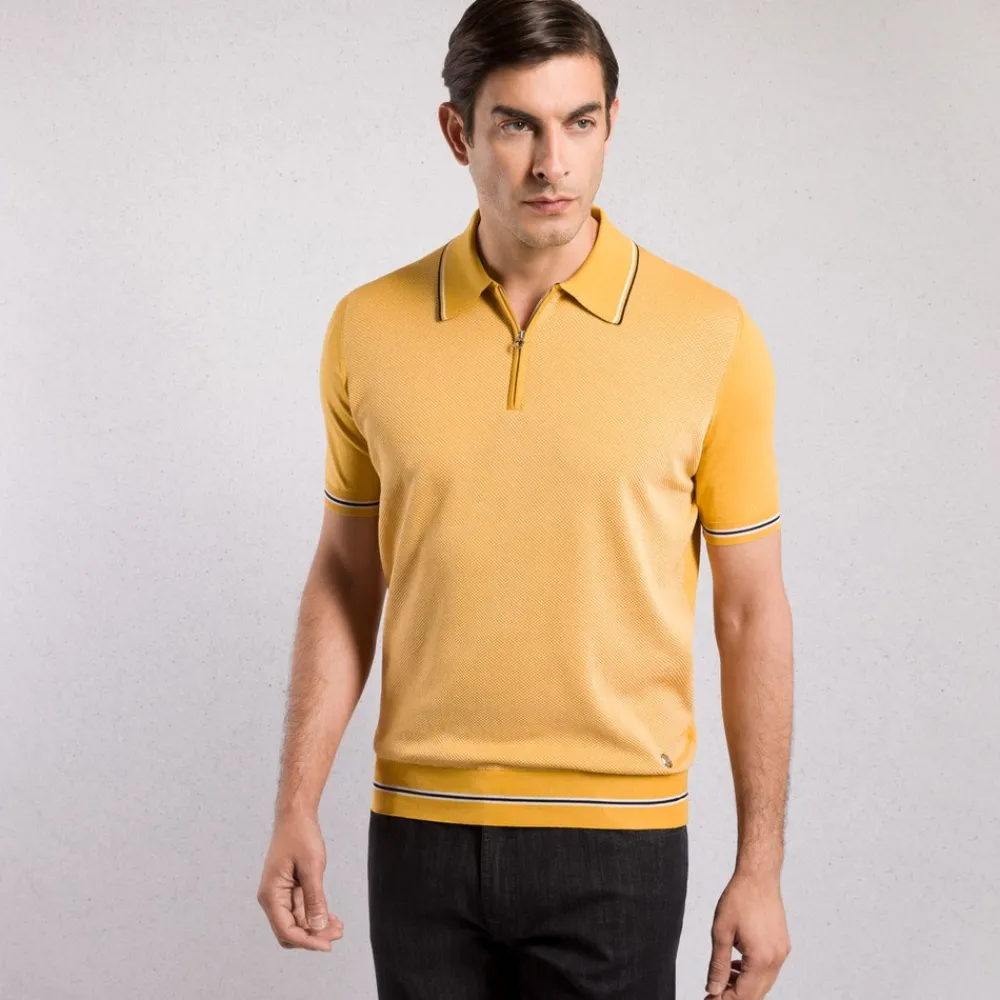 Discount Zip Polo Shirt Mens Knitwear