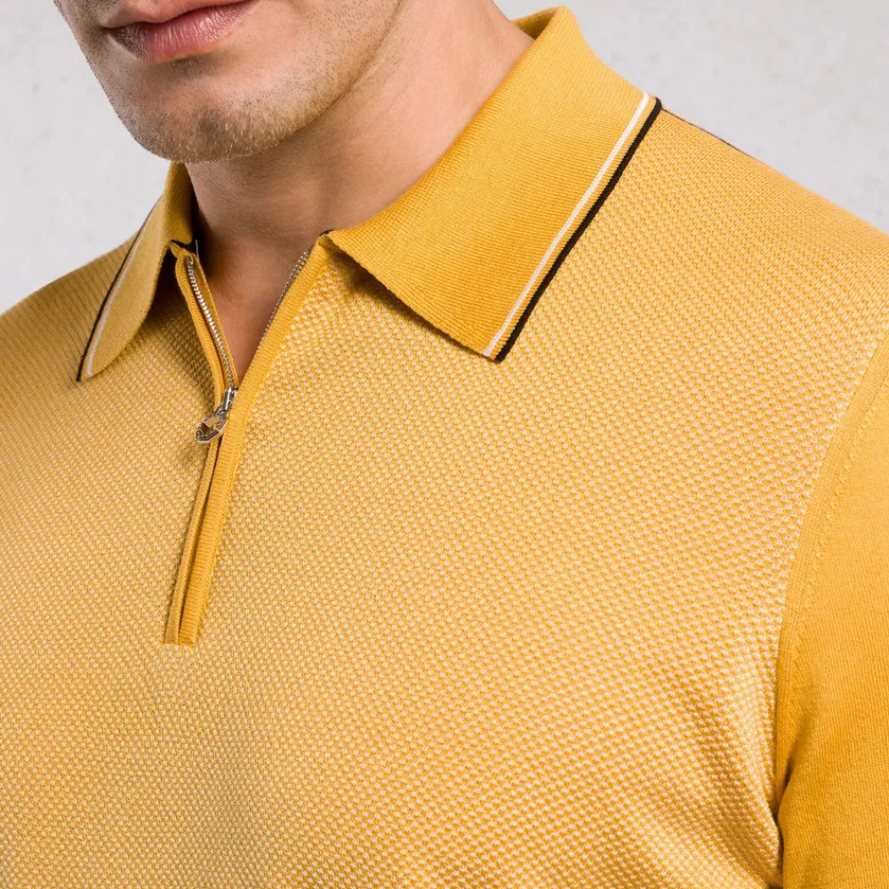 Discount Zip Polo Shirt Mens Knitwear