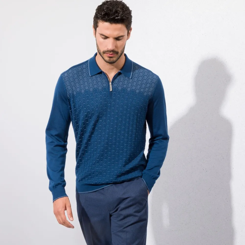 Clearance Zip Polo Shirt Mens Last Sizes