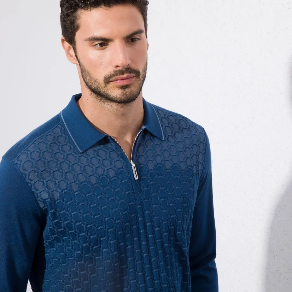 Clearance Zip Polo Shirt Mens Last Sizes