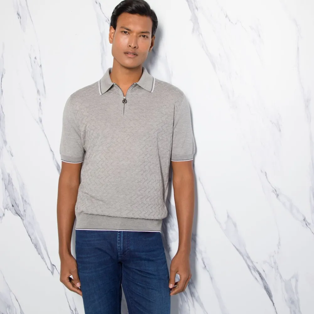 Discount Zip Polo Shirt Mens Last Sizes
