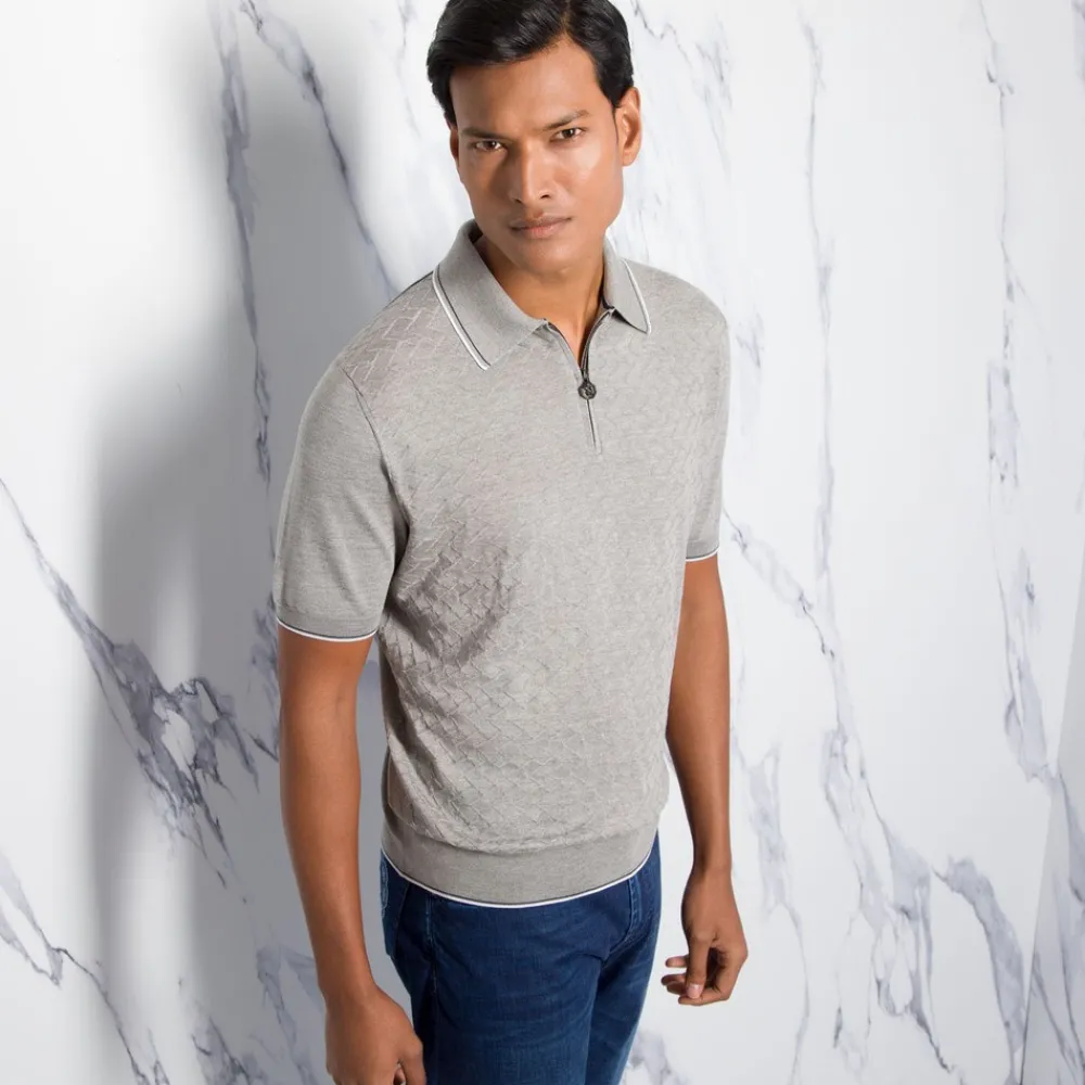 Discount Zip Polo Shirt Mens Last Sizes