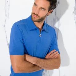 Hot Zip Polo Shirt Mens Last Sizes