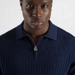 Shop Zip Polo Shirt Mens Knitwear