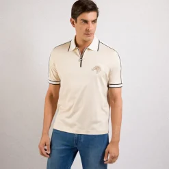 Outlet Zip Polo Shirt Mens Knitwear