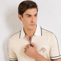 Outlet Zip Polo Shirt Mens Knitwear