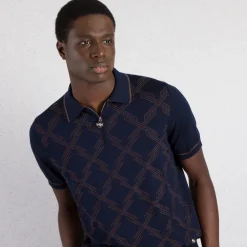 Best Sale Zip Polo Shirt Mens Knitwear