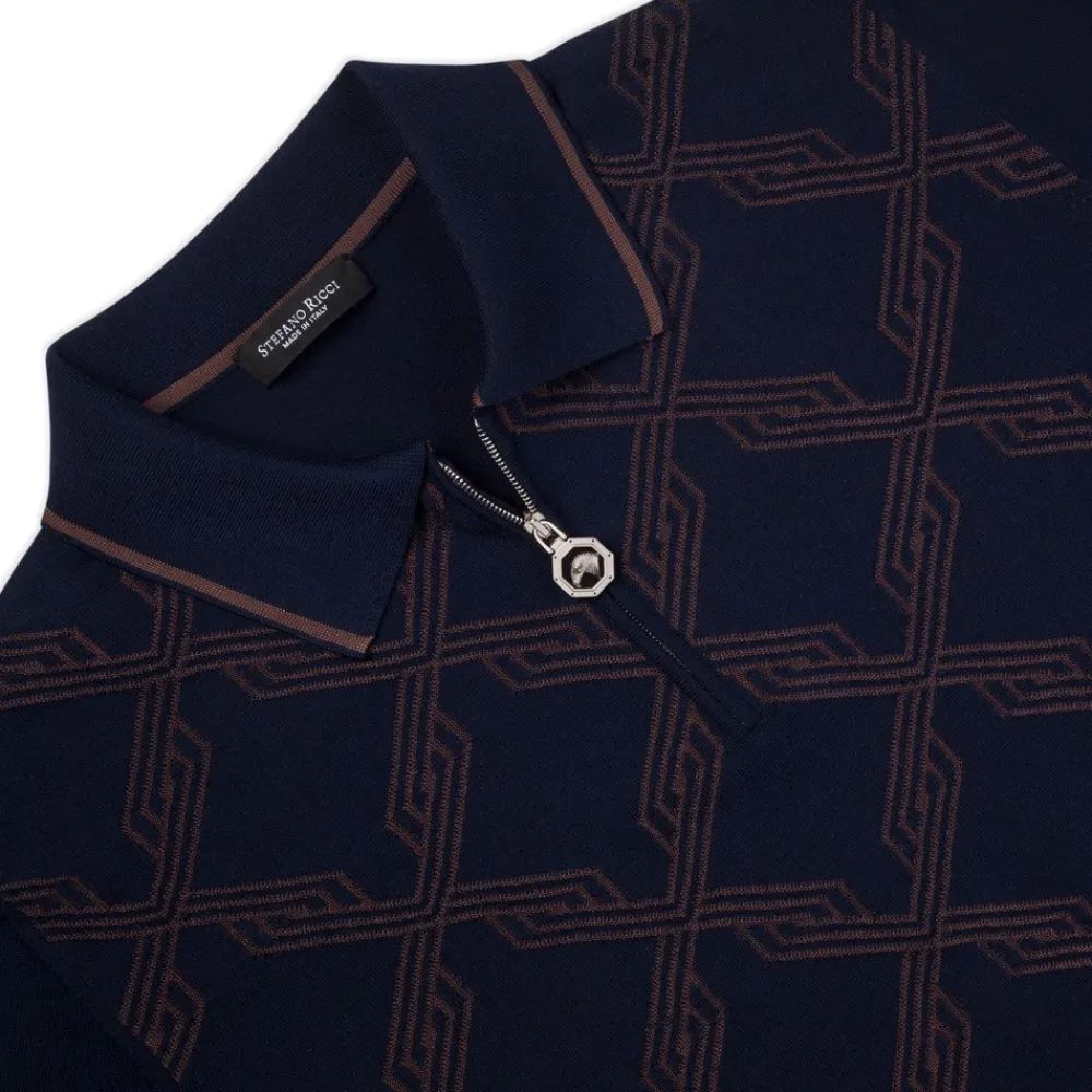 Best Sale Zip Polo Shirt Mens Knitwear