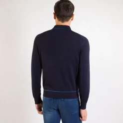 Clearance Zip Polo Shirt Mens Knitwear