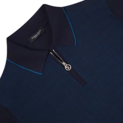 Clearance Zip Polo Shirt Mens Knitwear