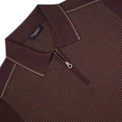 Clearance Zip Polo Shirt Mens Knitwear