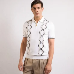Shop Zip Polo Shirt Mens Knitwear