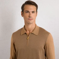 Discount Zip Polo Shirt Mens Knitwear