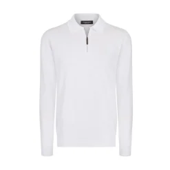 Fashion Zip Polo Shirt Mens Knitwear