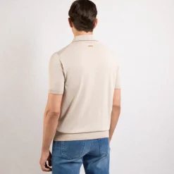 Outlet Zip Polo Shirt Mens Knitwear