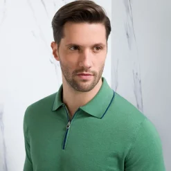 Clearance Zip Polo Shirt Mens Last Sizes