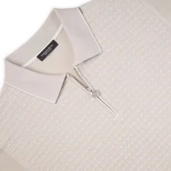 Fashion Zip Polo Shirt Mens Knitwear