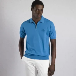 Hot Zip Polo Shirt Mens Knitwear