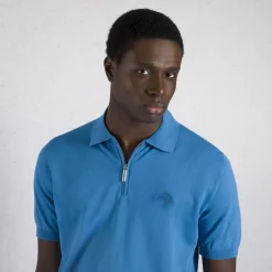 Hot Zip Polo Shirt Mens Knitwear