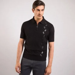 Shop Zip Polo Shirt Mens Knitwear