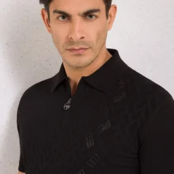 Shop Zip Polo Shirt Mens Knitwear