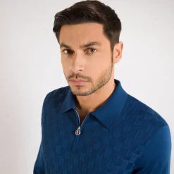 Hot Zip Polo Shirt Mens Knitwear