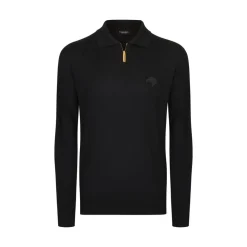 Outlet Zip Polo Shirt Mens Knitwear