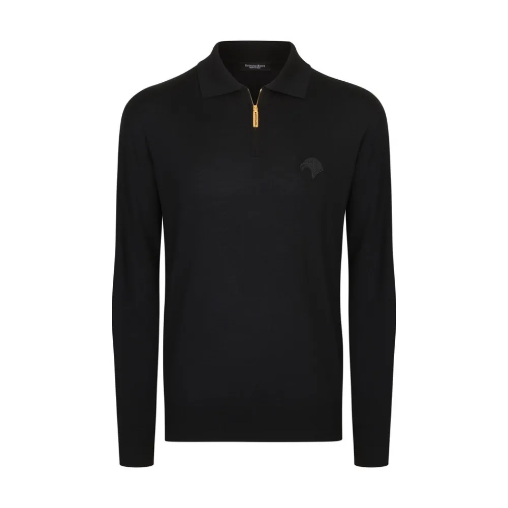 Outlet Zip Polo Shirt Mens Knitwear