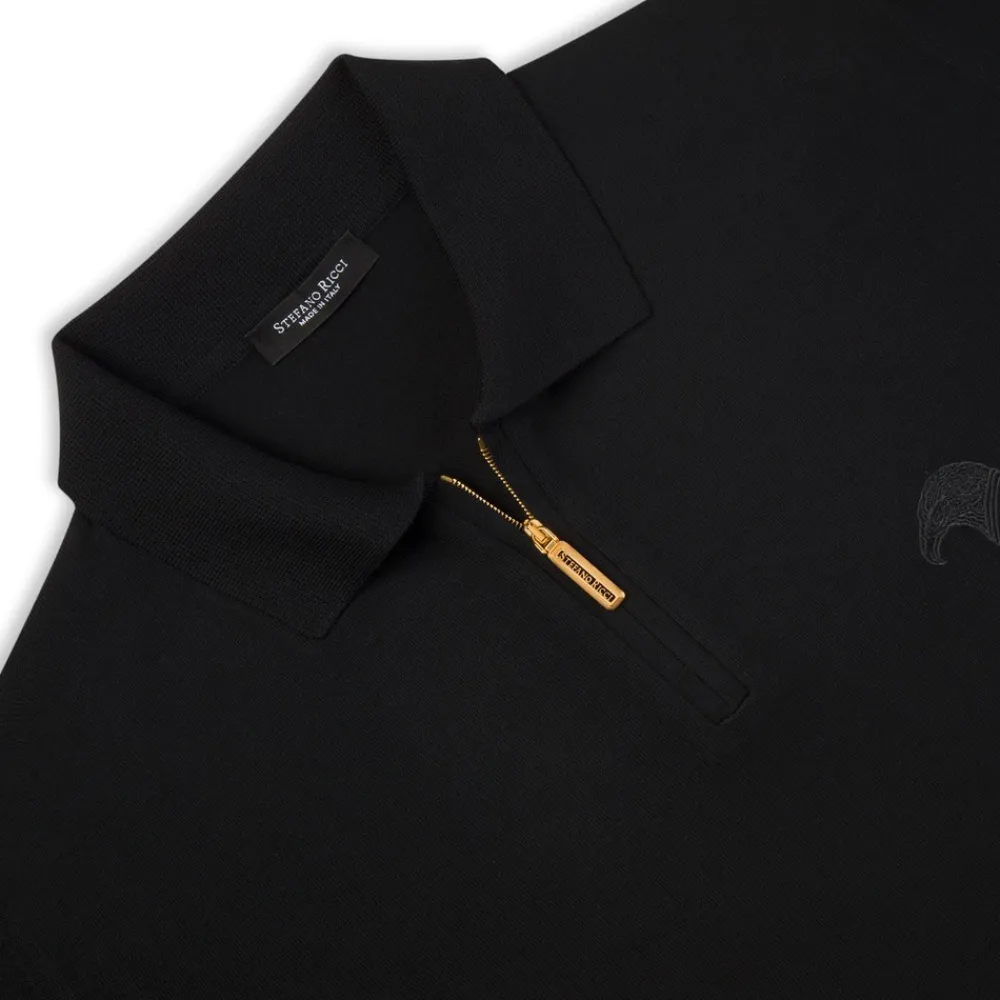 Outlet Zip Polo Shirt Mens Knitwear