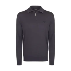 Outlet Zip Polo Shirt Mens Knitwear